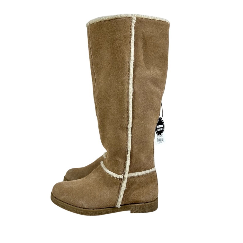 NEW Xhilaration Kameke Suede Faux Sherpa Lined Tall Boots‎